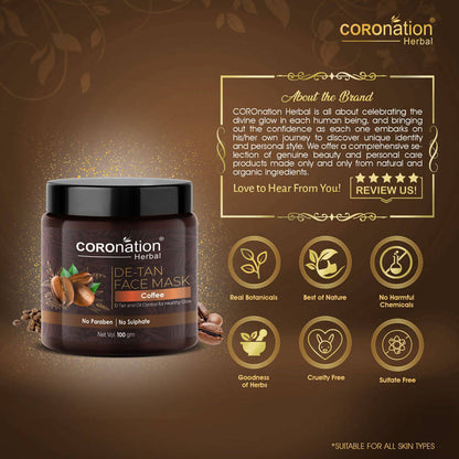 Coronation Herbal Coffee De-Tan Face Mask