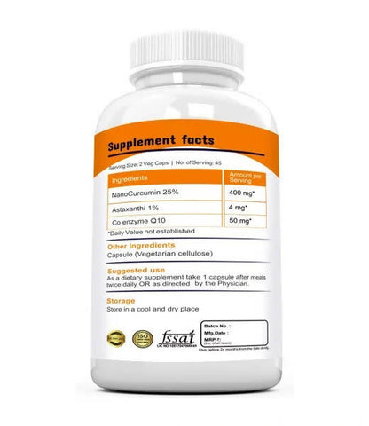 Ramini Bio Nutrition Nano Curcumin With Astaxanthin Veg Capsules