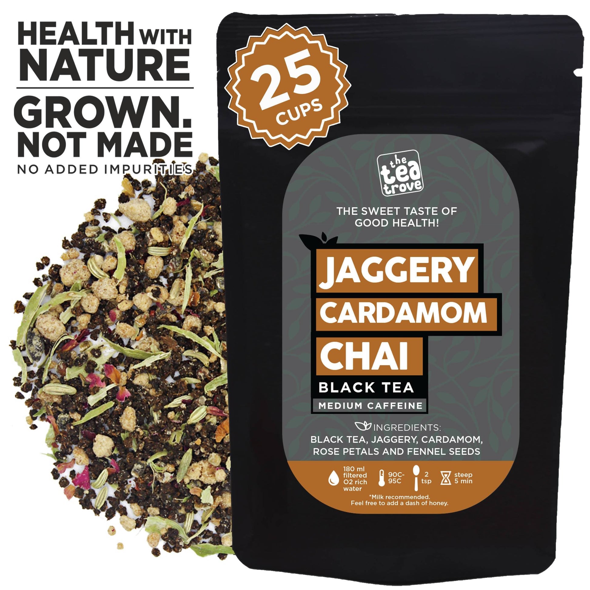 The Tea Trove - Jaggery Cardamom Chai Black Tea - Drmedicart