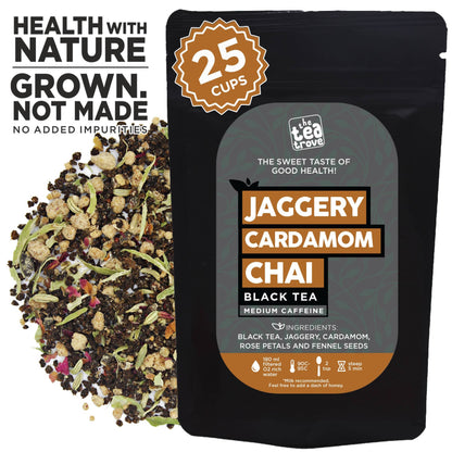 The Tea Trove - Jaggery Cardamom Chai Black Tea - Drmedicart