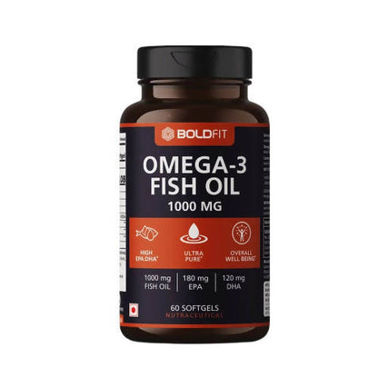 Boldfit Omega 3 Fish Oil 1000mg Softgels 