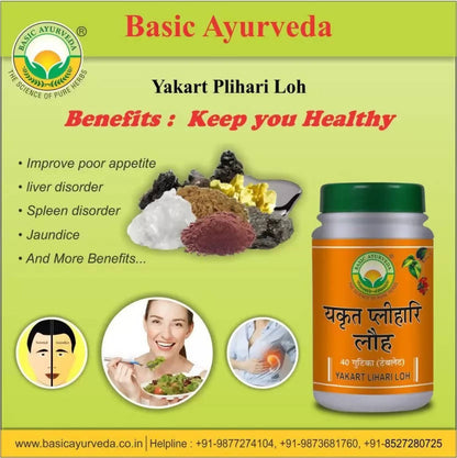 Basic Ayurveda Yakart Plihari Loh Tablets