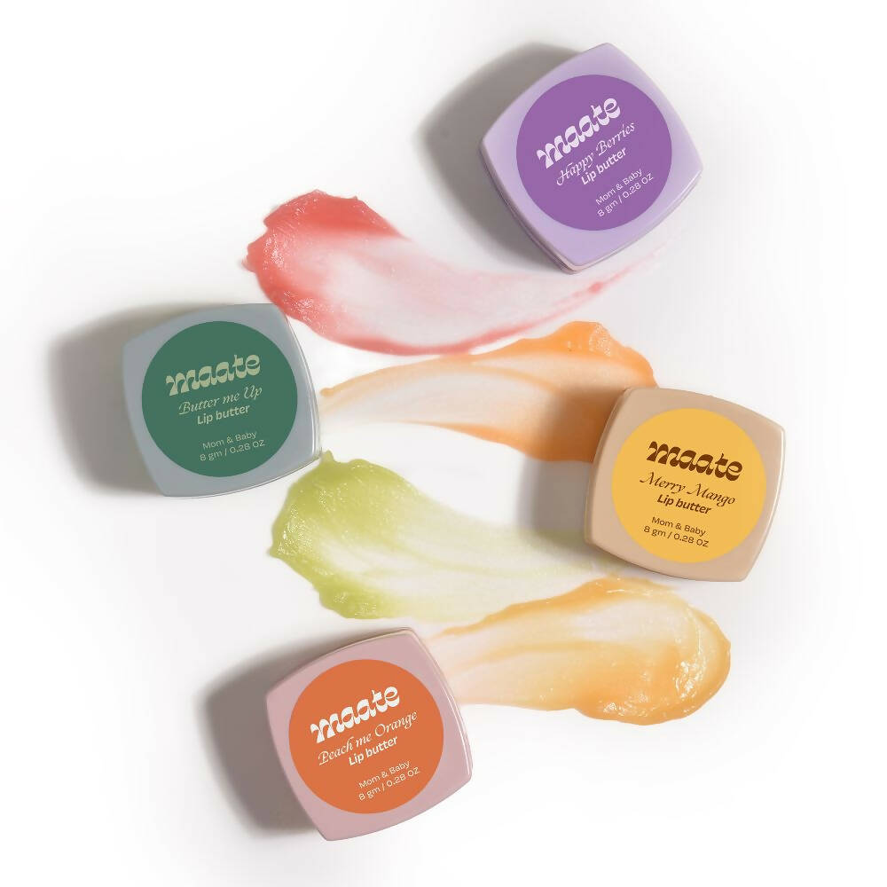 Maate Lip Butter | Packed with Vitamin C For Ultra Moisturized Lips | Enriched with Peach And Orange