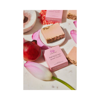 The Herb Boutique Pink Clay and Lotus Sugar Soap Bar 