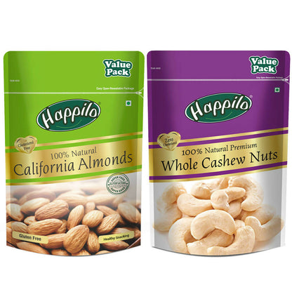 Happilo Premium Dry Fruit Combo (Almond & Cashews) TrueCure