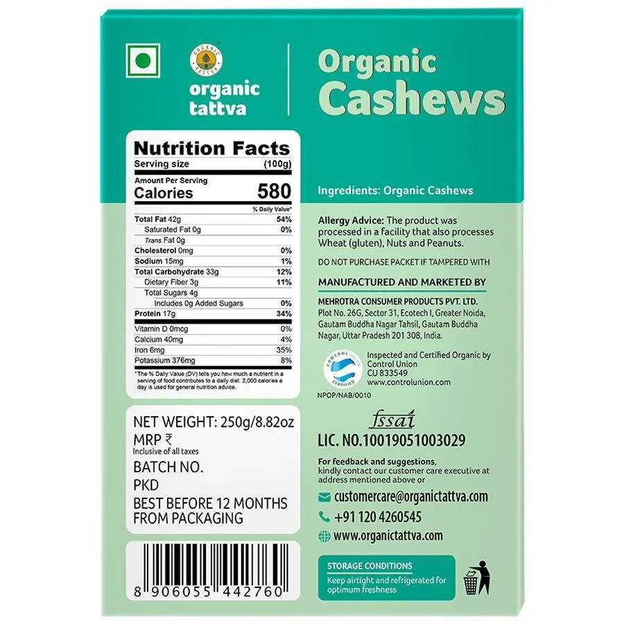 Organic Tattva Cashews