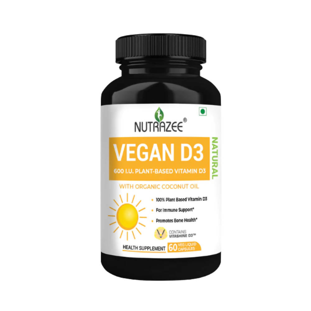 Nutrazee Vegan Vitamin D3 Plant Based Supplement Capsules TrueCure