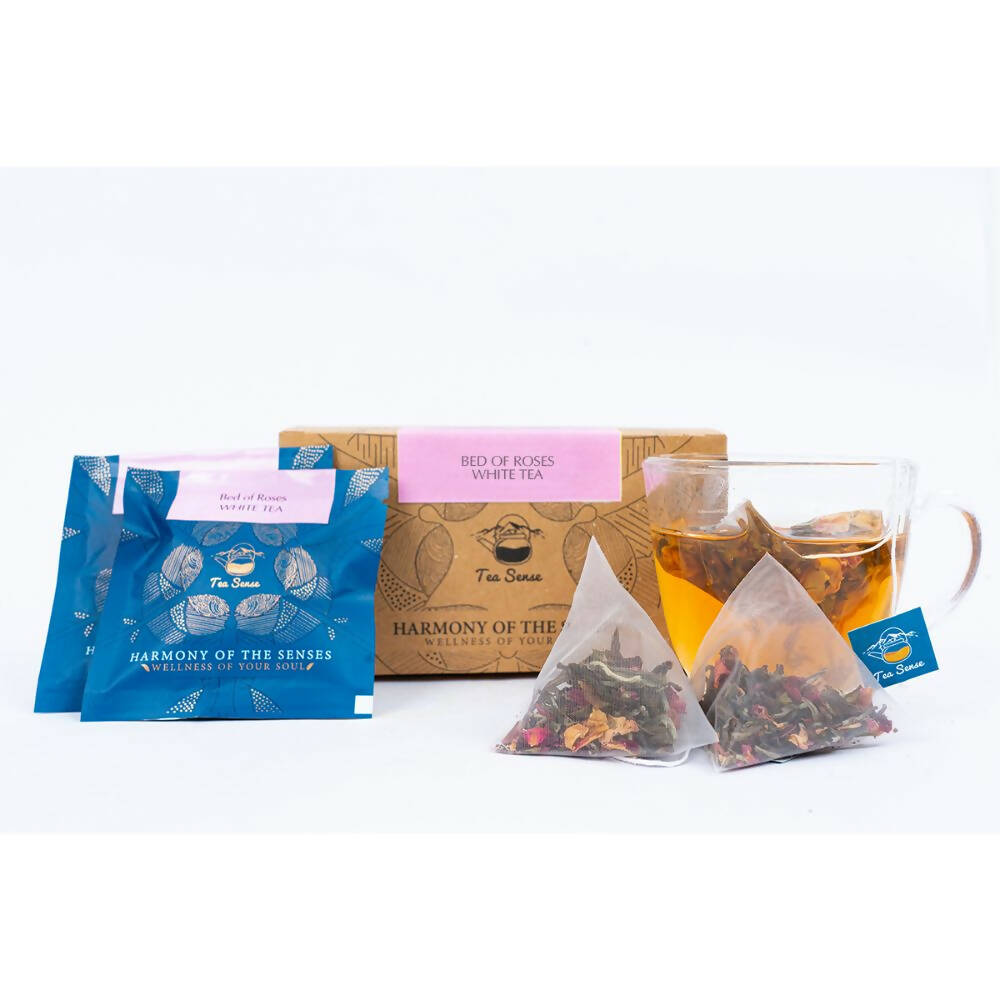 Tea Sense Bed Of Roses White Tea Bags Box