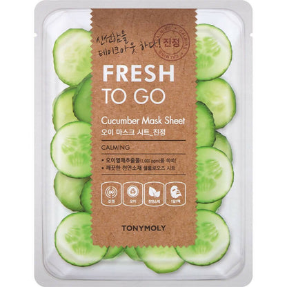 Tonymoly Fresh To Go Cucumber Mask Sheet Calming TrueCure