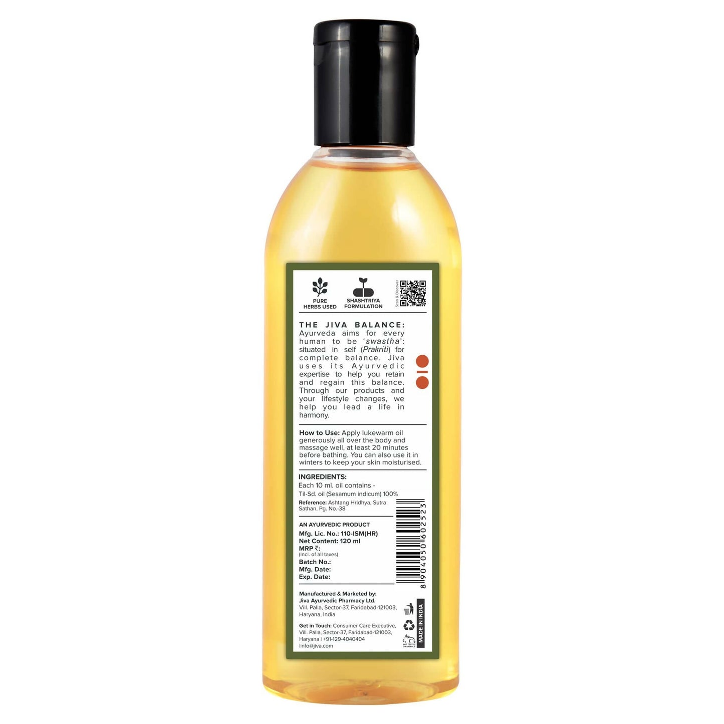 Jiva Ayurveda Medicated Til Oil