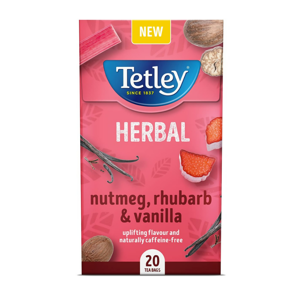 Tetley Vanilla, Nutmeg & Rhubarb Tea Bags TrueCure