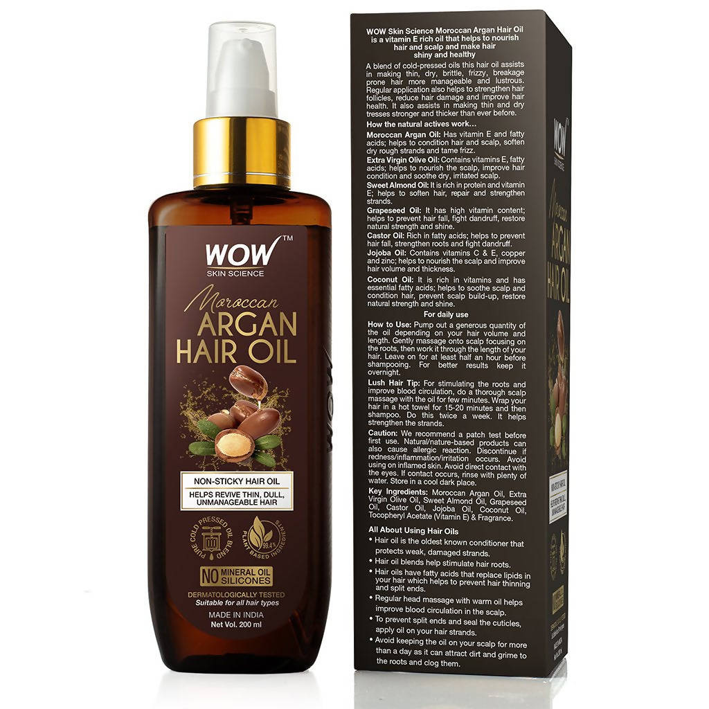 Wow Skin Science Moroccan Argan Hair Oil