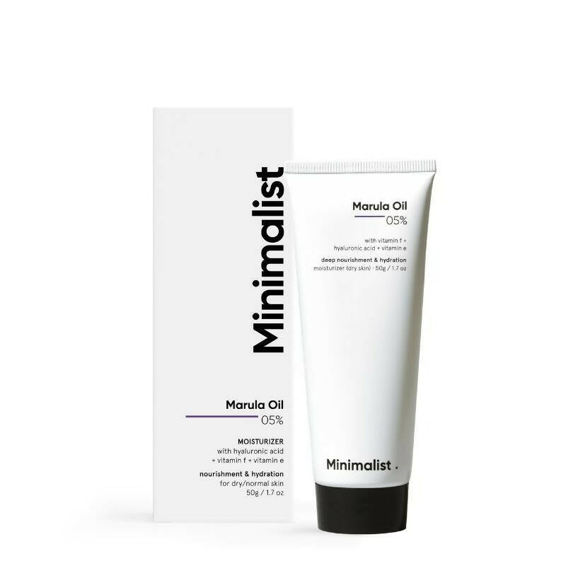 Minimalist 5% Marula Oil Moisturizer With Hyaluronic Acid & Vitamin F & E TrueCureN