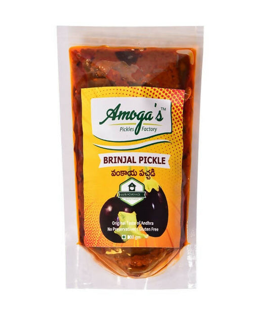 Amoga's Pickles Factory Brinjal Pickle Andhra Style TrueCure