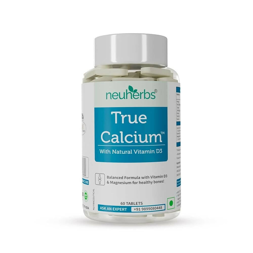 Neuherbs True Calcium 1000mg With Natural Vitamin D3 Tablets TrueCure