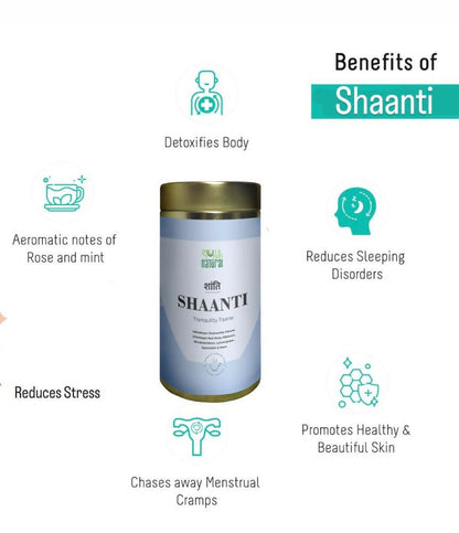 Shuddh Natural Calming Stress Relief Inside-Out Detox Shaanti Floral Tisane