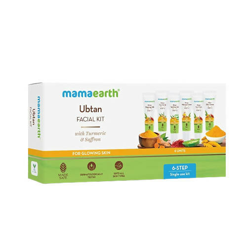 Mamaearth Ubtan Facial Kit with Turmeric & Saffron for Glowing Skin 