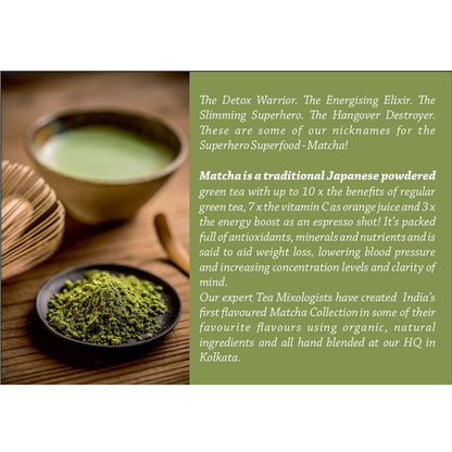 The Tea Trove Matcha Green Tea Powder - Lemon, Ginger, Matcha tea with Black Rock Salt