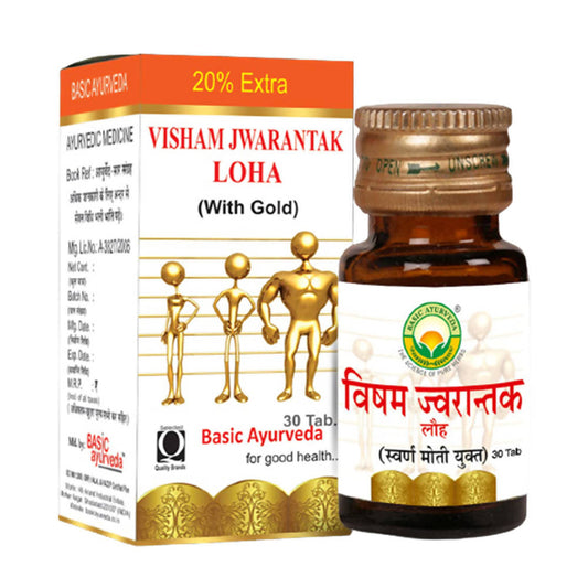 Basic Ayurveda Visham Jwarantak Loha (With Gold) Tablet