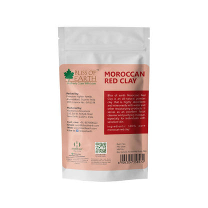 Bliss of Earth Mineral Rich And Natural Moroccan Red Clay