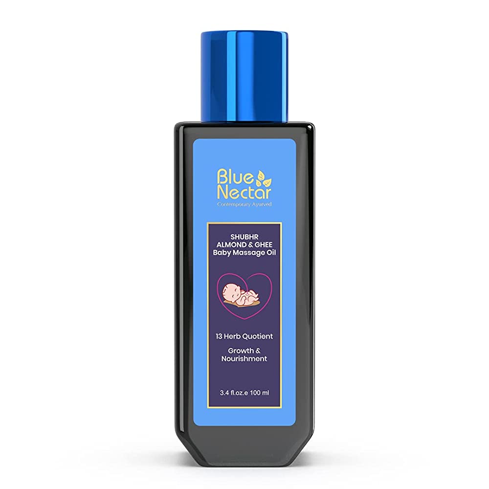 Blue Nectar Shubhr Baby Massage Oil with Ghee Almond, Australia, Canada 