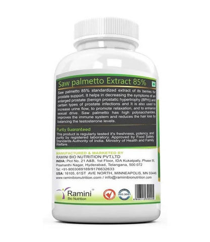 Ramini Bio Nutrition Saw Palmetto 160mg Veg Capsules