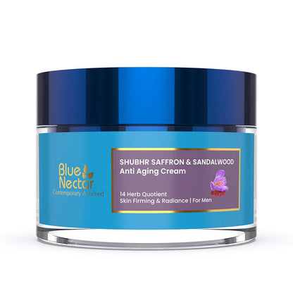 Blue Nectar Shubhr Anti Aging Saffron & Sandalwood Cream for Men TrueCure