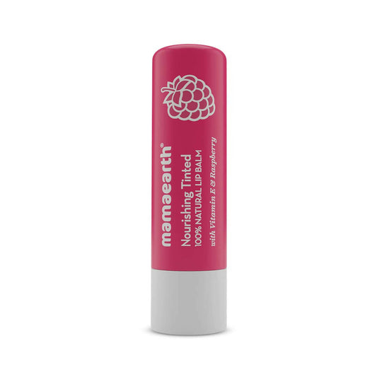 Mamaearth Vitamin E and Raspberry Tinted 100% Natural Lip Balm 