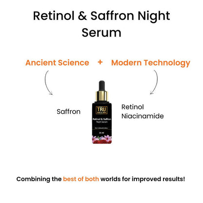 Tru Hair & Skin Retinol & Saffron Night Serum