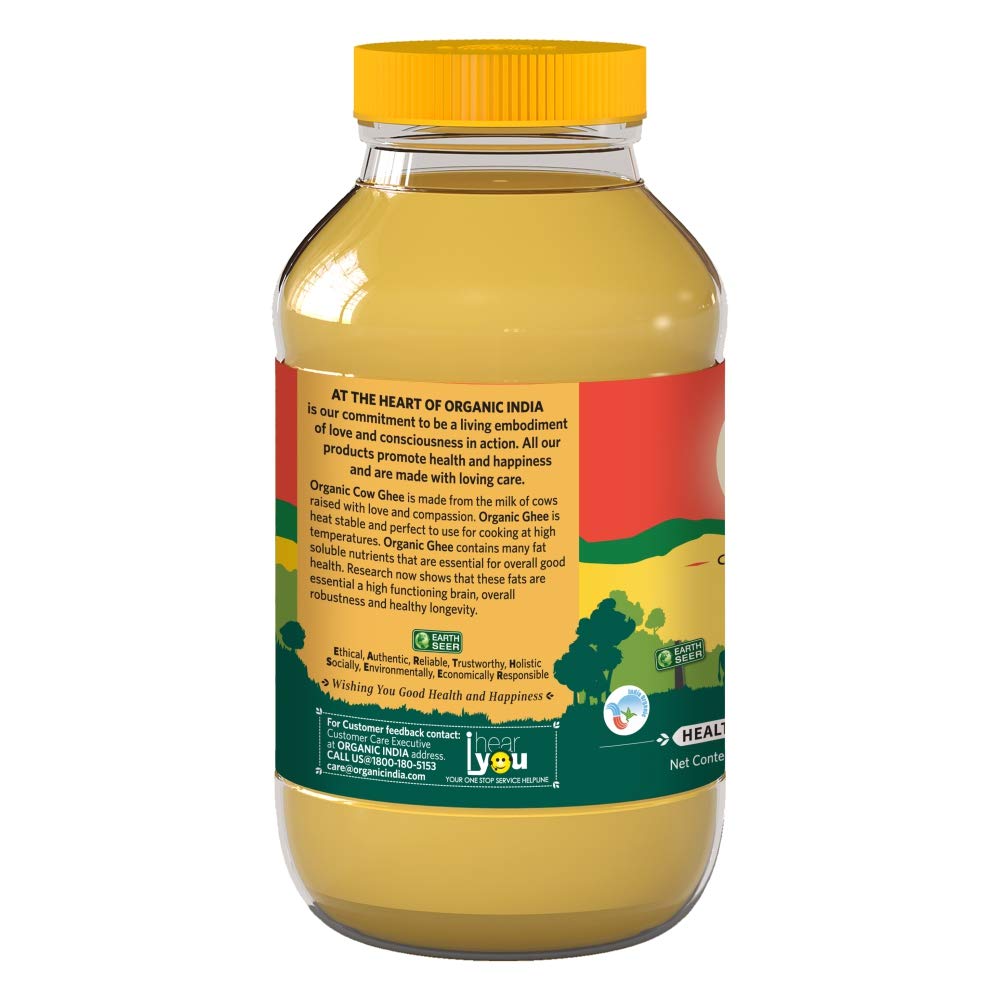 Organic India Organic Cow Ghee 500 ml Bottle