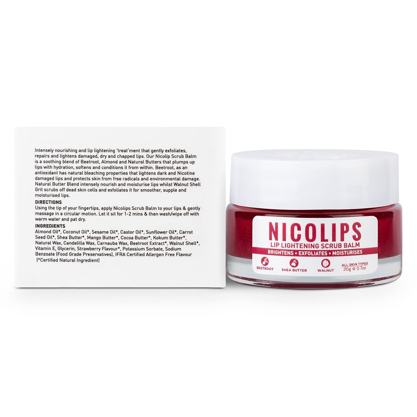 Bella Vita Organic NicoLips Lip Lightening Scrub Balm