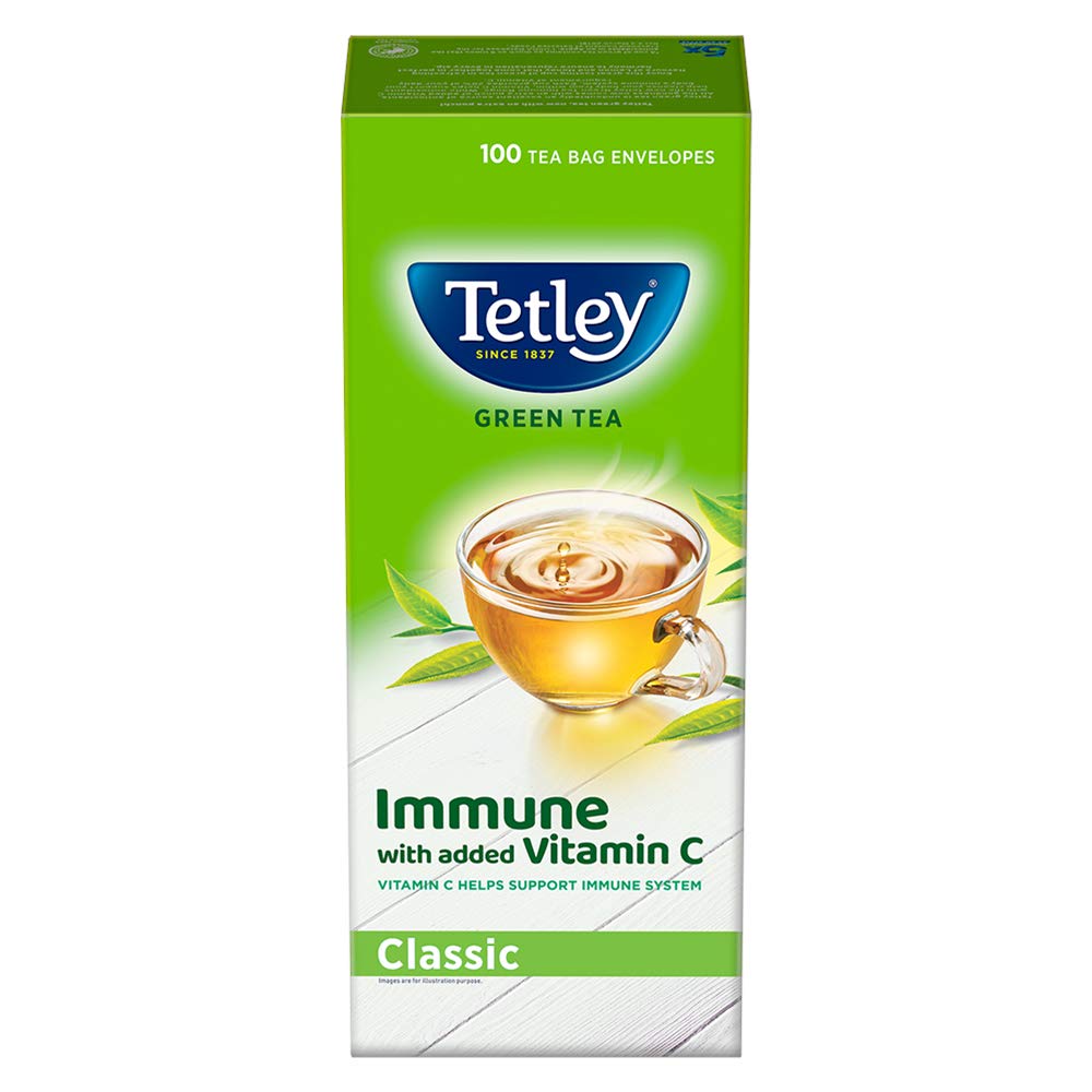 Tetley Green Tea Regular (100 Tea Bags)