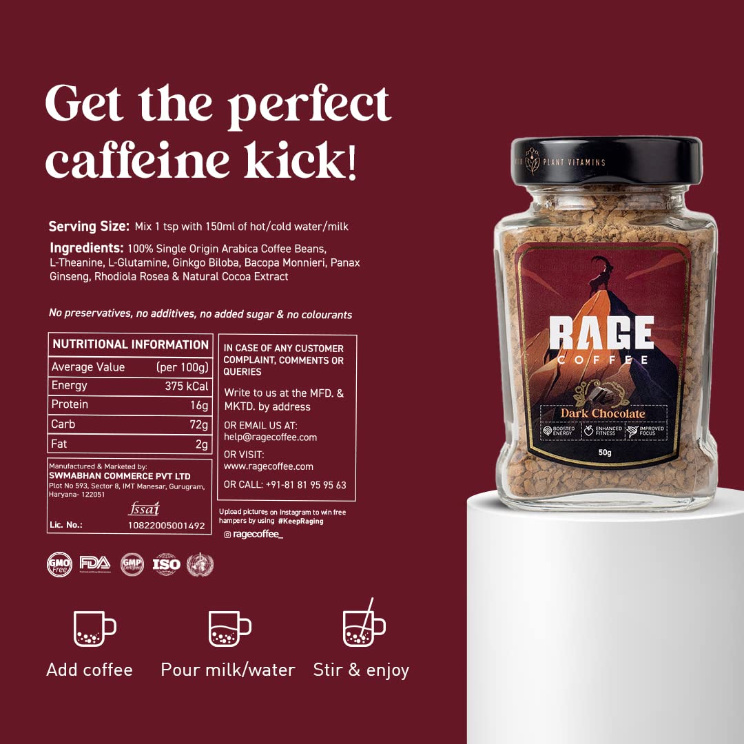 Rage Coffee Dark Chocolate Instant Coffee