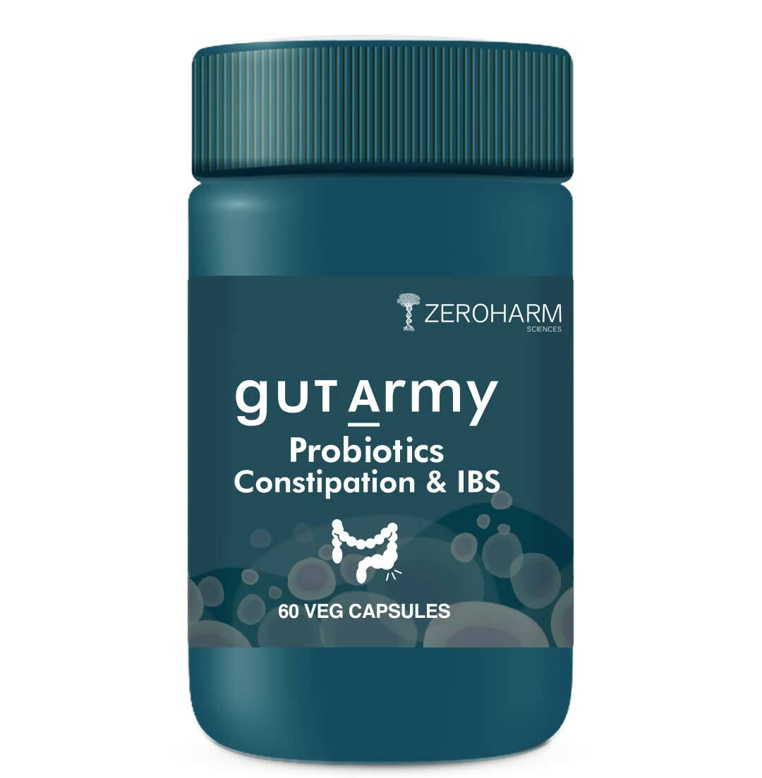 Zeroharm Gut Army Probiotics Constipation & IBS Capsules TrueCure