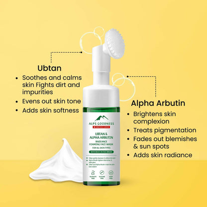 Alps Goodness Ubtan & Alpha Arbutin Radiance Foaming Face wash