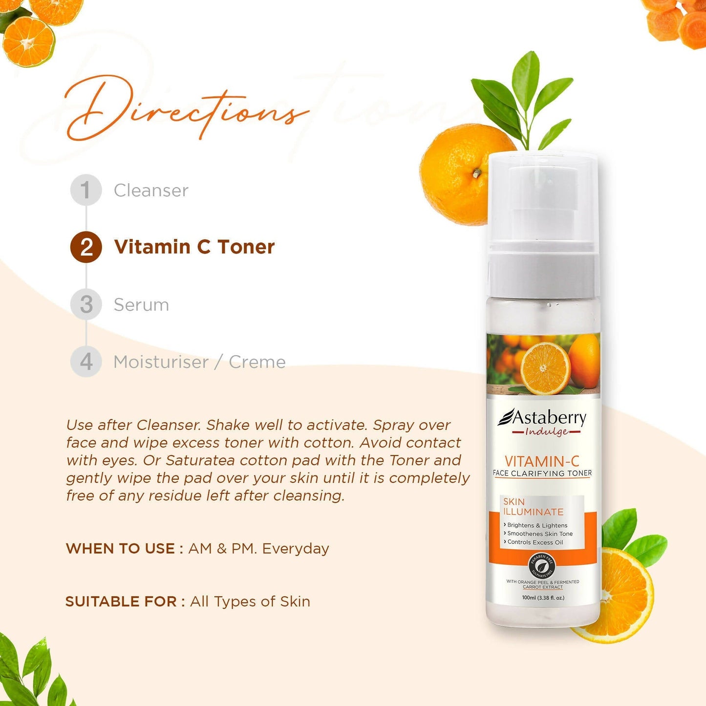 Astaberry Indulge Vitamin C Facial Toner