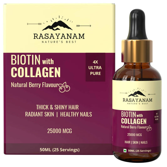 Rasayanam Liquid Biotin & Collagen for Hair Growth Distacart