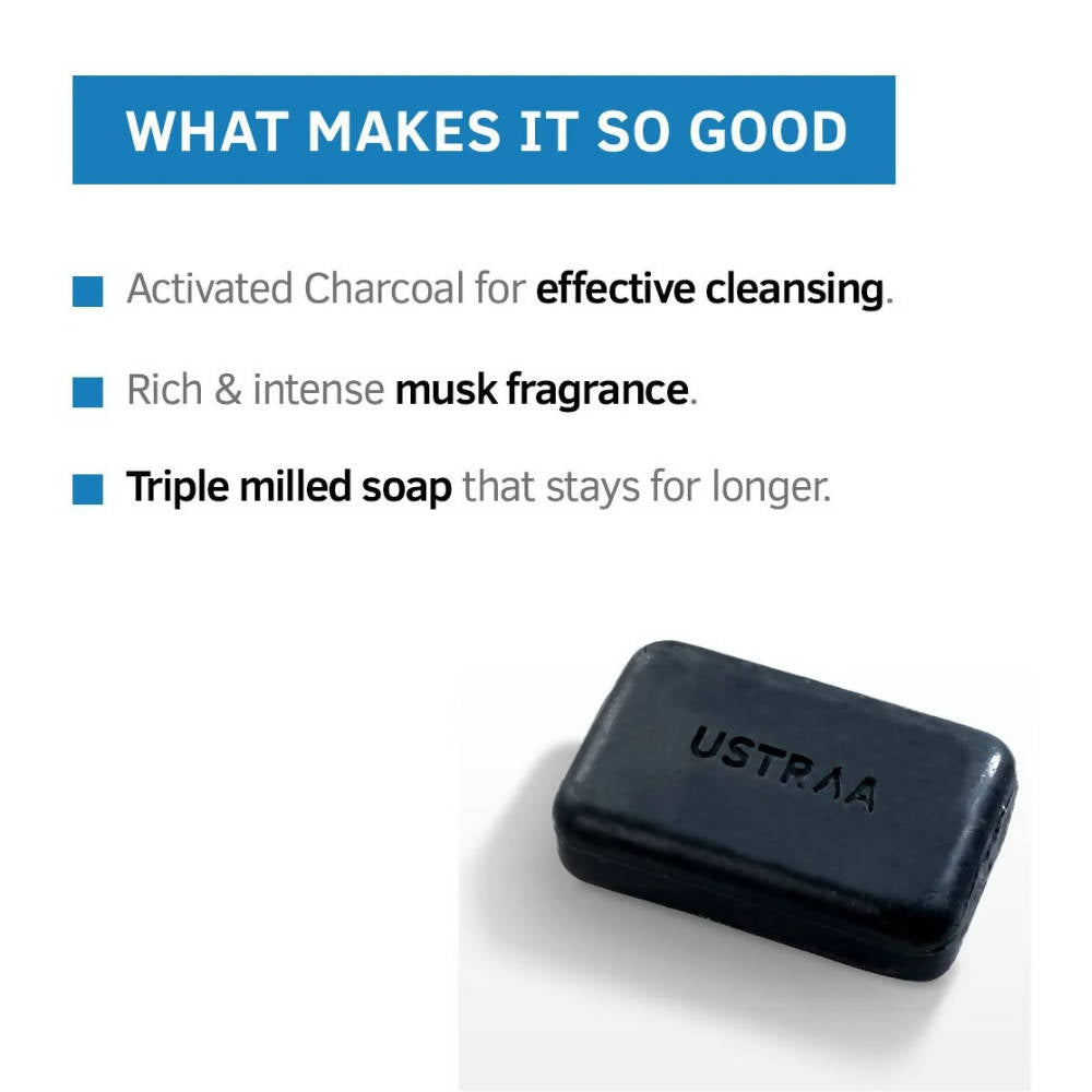 Ustraa Activated Charcoal Soap For Men