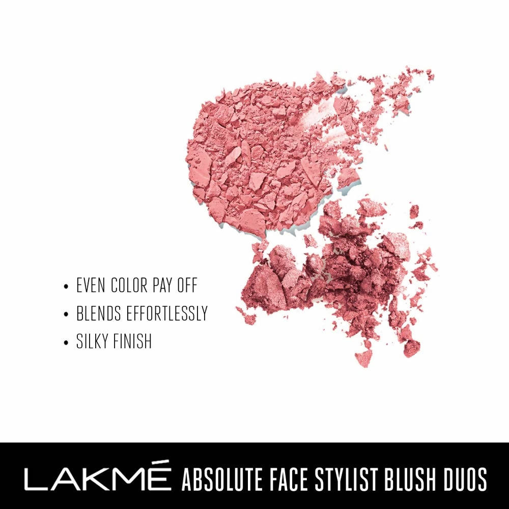 Lakme Absolute Face Stylist Blush Duos - Rose Blush