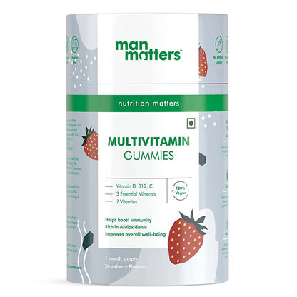 Man Matters Multivitamin Gummies For Men Strawberry Flavor