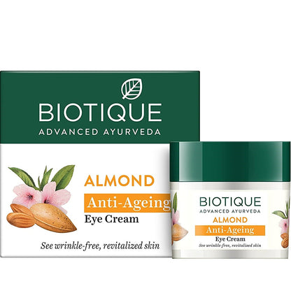 Biotique Advanced Ayurveda Bio Almond Soothing & Nourishing Eye cream TrueCure