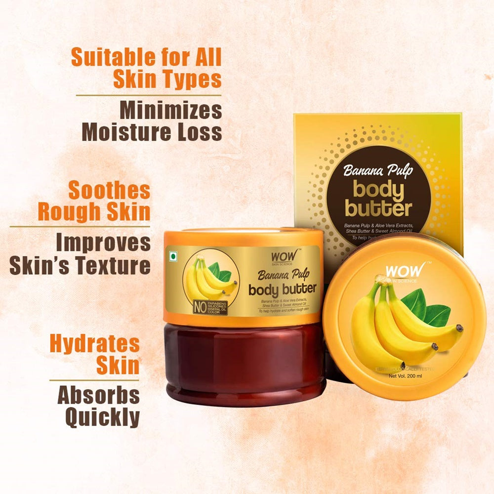 Wow Skin Science Banana Pulp Body Butter - Drmedicart