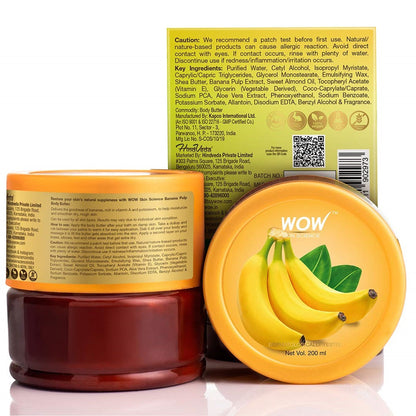 Wow Skin Science Banana Pulp Body Butter - Drmedicart