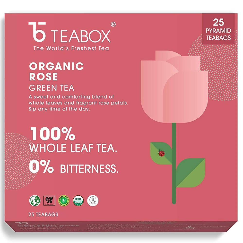 Teabox Organic Rose Green Tea Bags