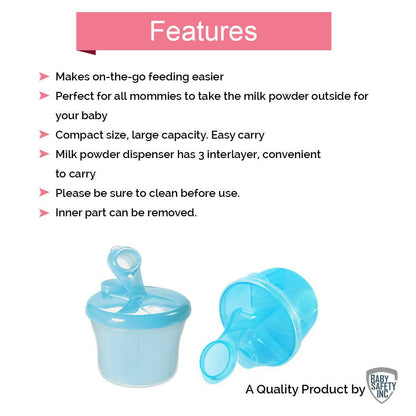 Milk Powder food Storage Box For Baby Blue