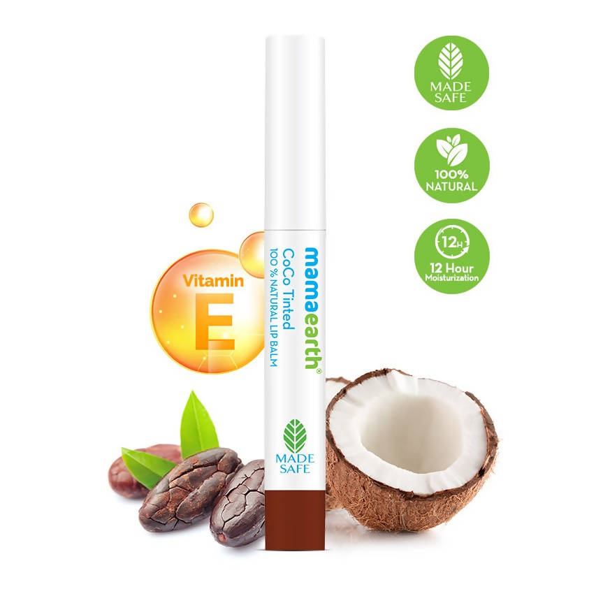 Mamaearth CoCo Tinted 100% Natural Lip Balm