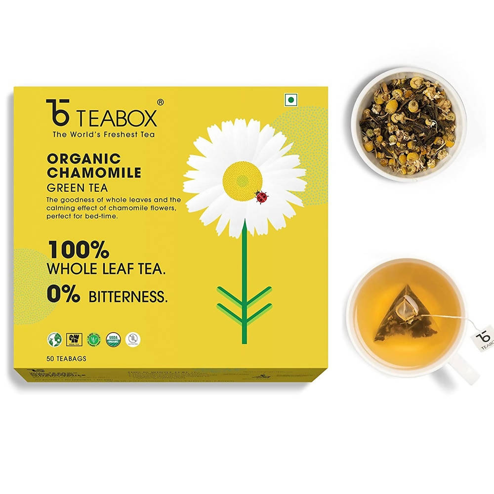 Teabox Organic Chamomile Green Tea Bags