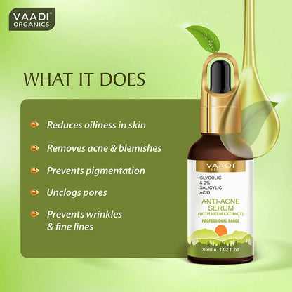 Vaadi Herbals Anti-Acne Serum With Glycolic & 2% Salicylic Acid