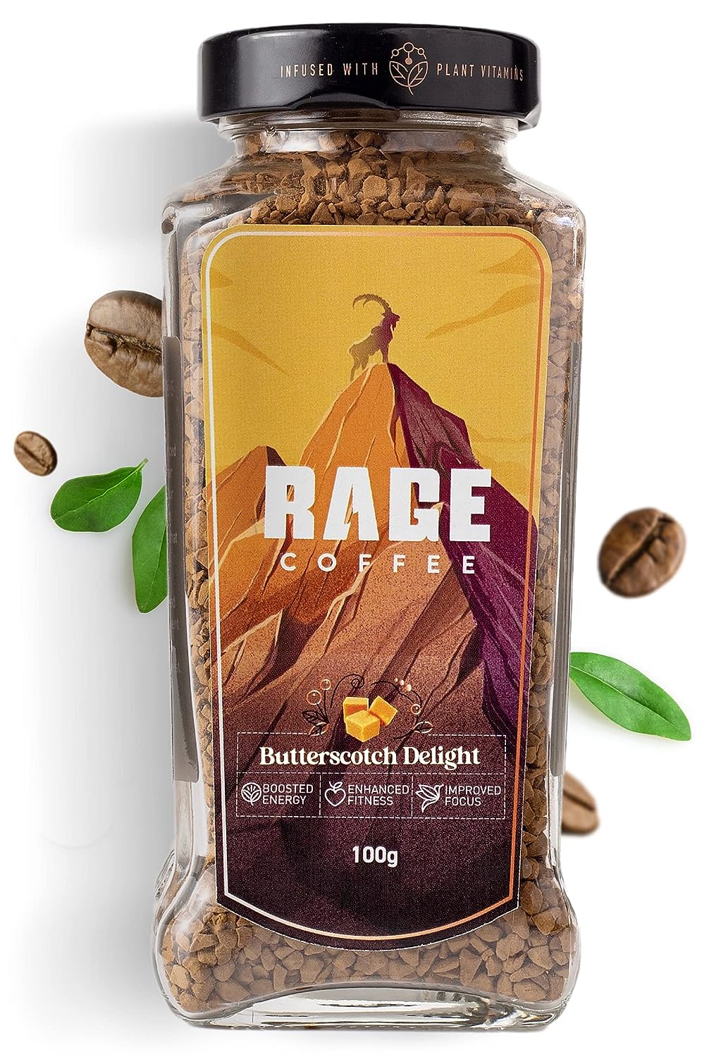 Rage Coffee Butterscotch Delight Instant Coffee TrueCure