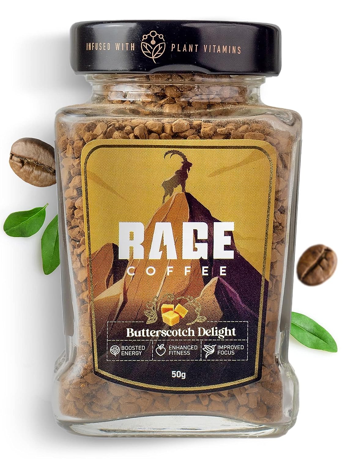 Rage Coffee Butterscotch Delight Instant Coffee TrueCure